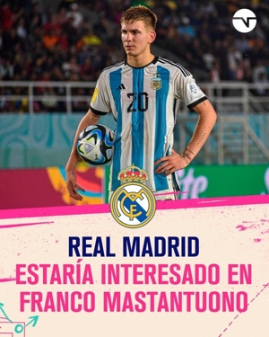 TNT: Real Madrid quan tâm đến tiền vệ 16 tuổi Mastantuono của River Plate và có thể ký hợp đồng với anh khi anh 18 tuổi