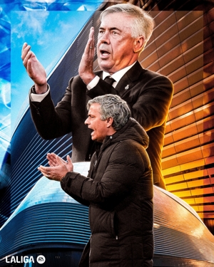 Hai huyền thoại Ancelotti đang có 17 trận thắng, 6 trận hòa và 23 trận bất bại, san bằng kỷ lục bất bại 20 trận thắng và 3 trận hòa của Mourinho.