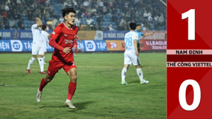 VIDEO bàn thắng Nam Định vs Thể Công Viettel: 0-1 (Vòng 10 V.League 2024/25)