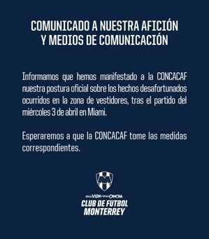 Theo dõi xung đột Messi | Tuyên bố của Monterrey: Quan điểm chính thức đã được truyền đạt và chúng tôi đang chờ Liên đoàn bóng đá có biện pháp