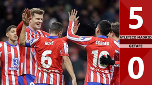 VIDEO bàn thắng Atletico Madrid vs Getafe: 5-0 (Tứ kết Cúp nhà Vua Tây Ban Nha 2024/25)